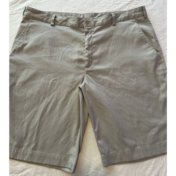 Nike Golf Dri Fit Khaki/Tan Shorts, Size 38x11 Flat Front Chinos - Picture 8 of 9